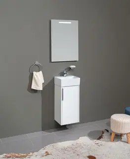 Koupelnový nábytek MEREO Vigo, koupelnová skříňka s keramickým umývátkem, 33 cm, dub Riviera CN351