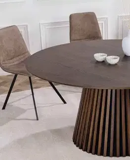 Jídelní stoly LuxD Designový jídelní stůl Wadeline 120 cm tmavý dub