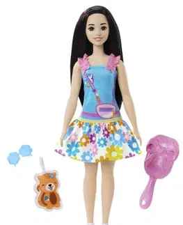 Hračky panenky MATTEL - Barbie HLL18 Moje První Barbie Panenka – Černovláska s Liškou