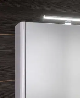 Koupelnová zrcadla SAPHO LUCIE galerka s LED osvětlením, 106x70x17cm, bílá LU105-0030