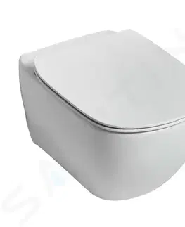 Záchody IDEAL STANDARD Tesi Závěsné WC se sedátkem SoftClose, AquaBlade, matná bílá T3546V1