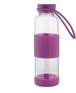 Termosky a termohrnky Altom Skleněná láhev na vodu 550 ml, fialová