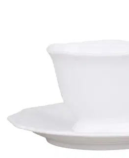 Hrnky a šálky Porcelánový šálek s podšálkem s krajkou Provence lace - 9cm / 0.18L Chic Antique 63008401 (63084-01)