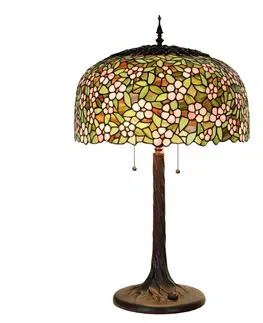 Svítidla Barevná stolní lampa Tiffany Flower Garden - Ø 46*72cm Clayre & Eef 5LL-6349