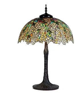 Svítidla Barevná stolní lampa Tiffany Betania - Ø 56x83 cm E27/Max 3x60W Clayre & Eef 5LL-6348