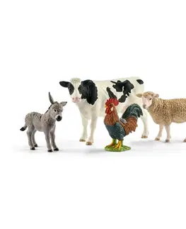 Dřevěné hračky Schleich 42385 Domácí zvířata, 4 ks