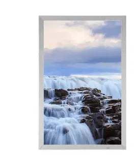 Příroda Plakát vodopády na Islandu