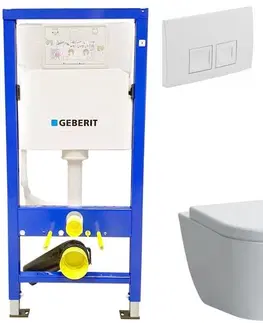 WC sedátka Geberit Duofix tlačítko DELTA50 bílé WC LAUFEN PRO + SEDÁTKO 458.103.00.1 50BI LP3