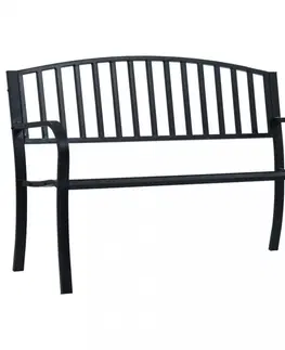 Zahradní lavice Zahradní lavice černá 120 cm ocel