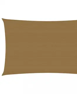 Stínící textilie Stínící plachta obdélníková HDPE 2,5 x 4 m Dekorhome Šedohnědá taupe