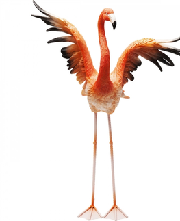 Sošky exotických zvířat KARE Design Soška Plameňák s roztaženými křídly 66cm