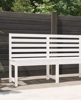 Zahradní lavice Zahradní lavice bílá 157,5 cm masivní borové dřevo