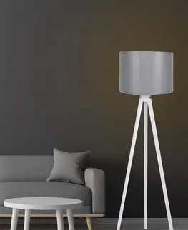Lampy a lampičky Stojací lampa 106 šedá bílá