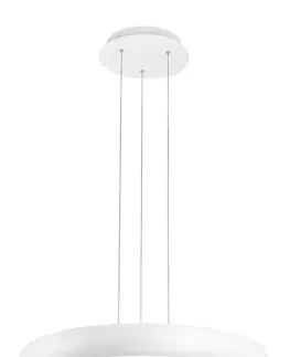LED lustry a závěsná svítidla Nova Luce Decentní závěsné LED svítidlo Gap v bílé a černé barvě - pr. 510 x 70 x 1130 mm, bílá NV 8100987