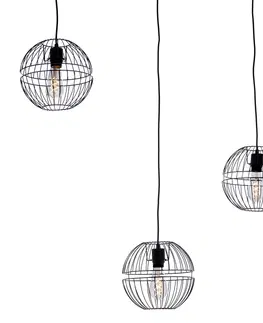 Zavesna svitidla Moderne hanglamp zwart 3-lichts - Sphaera