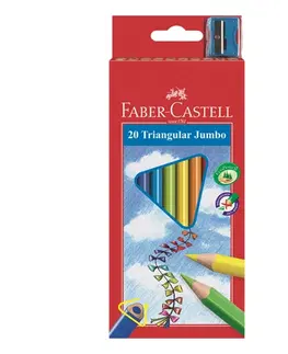 Hračky FABER CASTELL - \r\nECO pastelky Faber-Castell trojhranné se struhadlem 12ks, barevné