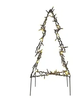 Interiérové dekorace EMOS LED vánoční stromek kovový, 50 cm, venkovní i vnitřní, teplá bílá DCZW05