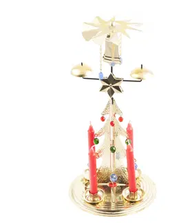 Vánoční dekorace Česká obnovená výroba Andělské zvonění Cinkací stromeček zlatý 