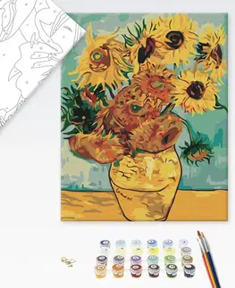 Reprodukce umělců Malování podle čísel inspirace Vincent van Gogh - Slunečnice