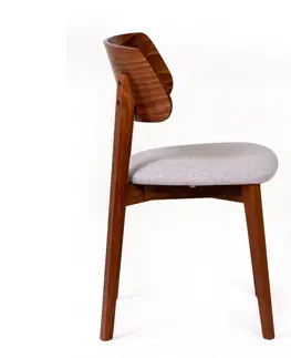 Židle Hector Jídelní židle Sherris světlý ořech/šedá