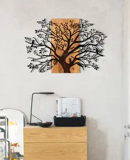 Bytové doplňky a dekorace Hanah Home Nástěnná dekorace Agac strom I ořech/černá