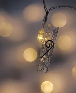 Vánoční světelné řetězy DecoKing LED světelný řetěz s kolíčky CLIP 635 cm, velikost 8,85 m