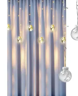 Vánoční dekorace  LED Vánoční závěs WISH BALLS 108xLED/8 funkcí 4,5 m teplá bílá 