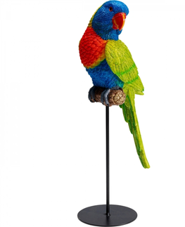 Sošky exotických zvířat KARE Design Soška Papoušek Cockatoo - zelný, 38cm