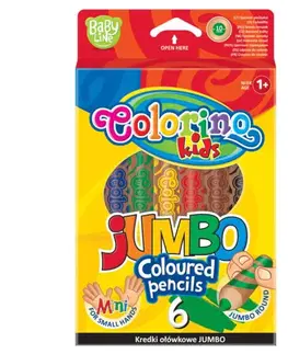 Hračky PATIO - Colorino pastelky Jumbo SMALL HANDS 6 barev