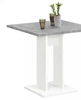 Jídelní stoly Jídelní stůl 70 cm Dekorhome Bílá / beton