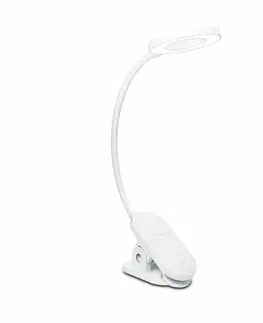 Lampičky Philips 8720169194397 stolní LED lampa s klipem Forys, bílá, 1x 5 W 200lm 4000K IP20