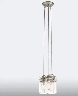 Závěsná světla KICHLER Brinley - třízdrojové závěsné světlo v retro stylu