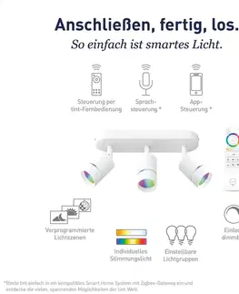 Inteligentní stropní svítidla tint Müller Licht tint Nalo LED reflektor, tři zdroje