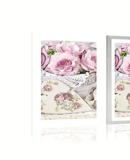 Květiny Plakát s paspartou romantický vintage styl