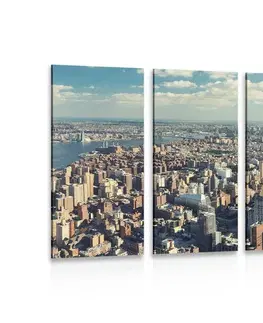 Obrazy města 5-dílný obraz pohled na okouzlující centrum New Yorku