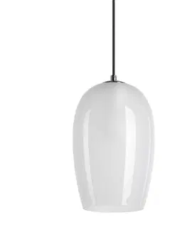 Designová závěsná svítidla BIG WHITE (SLV) PANTILO OVAL PD E27 závěsné svítidlo, bílá/chrom 1006402