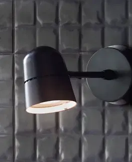 Bodová světla Luceplan Luceplan Counterbalance LED nástěnný spot, černá