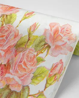 Samolepící tapety Samolepící tapeta vintage kytice růží