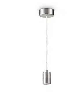 Moderní závěsná svítidla Závěsné svítidlo Ideal Lux SET UP MSP NICKEL 260044 E27 1x60W IP20 9cm saténový nikl
