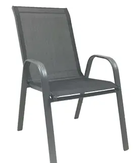 Zahradní židle a křesla Kontrast Zahradní židle MAJORKA 55 x 65 x 90 cm šedá