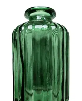 Dekorativní vázy Zelená skleněná dekorační vázička / svícen Tilli - Ø  6*10 cm Sommerfield JYQ737-G