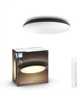 Chytré osvětlení Hue LED White Ambiance Stropní svítidlo Philips Cher BT 8719514341173 33,5W 3000lm 2200-6500K 240V, černé s dálkovým ovladačem a Bluetooth