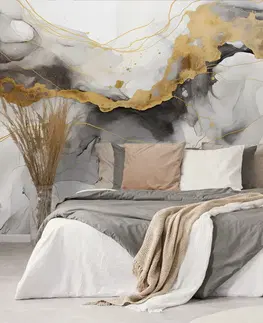 Mramorové tapety Tapeta imitace bílo-šedý mramor