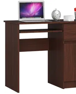 Psací stoly Ak furniture Počítačový stůl PIKSEL 90 cm wenge pravý