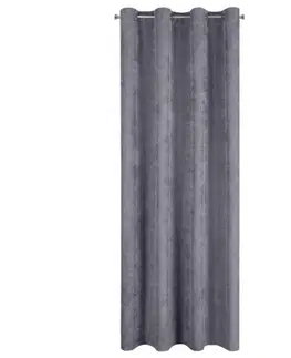 Zatemňovací závěsy Šedý zatemňovací závěs se strukturou manšestru 140 x 250 cm