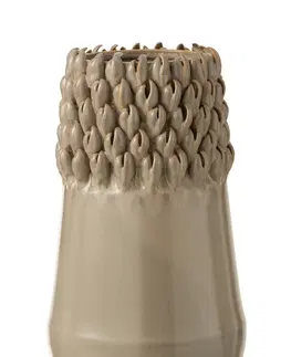 Dekorativní vázy Béžovo-šedá keramická váza Ibiza - Ø 16*31cm J-Line by Jolipa 12998