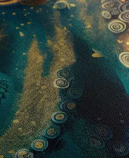Obrazy vládci živočišné říše Obraz modro-zlatá chobotnice