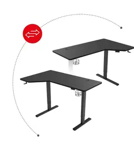 Stolky Ergonomický elektrický stůl s nastavitelnou výškou stolu a LED panelem