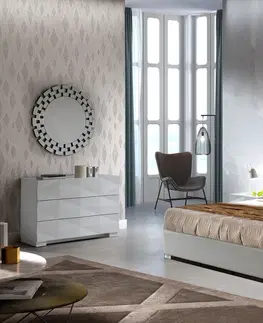 Luxusní a stylové postele Estila Moderní manželská postel Sara s čalouněním z ekokůže s elegantním prošíváním 140-180
