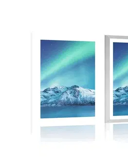 Příroda Plakát s paspartou arktická polární záře